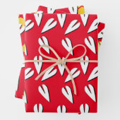 Valentinstag Herzenmuster Geschenkpapier Set (Beispiel)