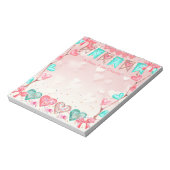 Valentinstag Herzensbanner Niedlich und Hübsch Notizblock (Rotiert)