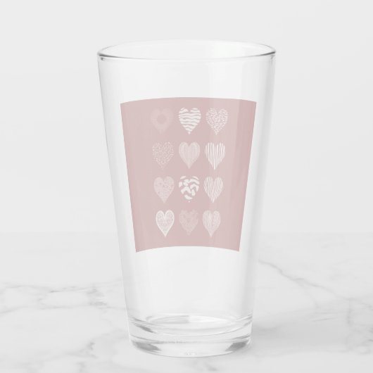 Valentinstag Herzenslust Valentine Liebe Glas (Rückseite)