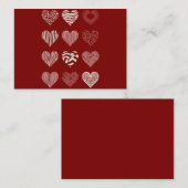 Valentinstag Herzenslust Valentine Liebe Mitteilungskarte (Vorne/Hinten)