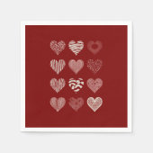 Valentinstag Herzenslust Valentine Liebe Serviette (Vorderseite)