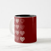 Valentinstag Herzenslust Valentine Liebe Zweifarbige Tasse (Vorderseite Links)