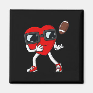 Valentinstag Herzfußball Receiver Tight End B Magnet