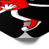 Valentinstag Herzfußball Receiver Tight End B Poster (Ecke)