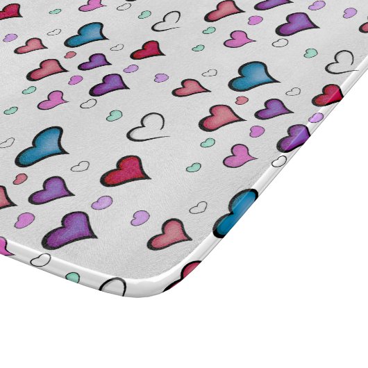Valentinstag Herzkantine Schneidebrett (Ecke)