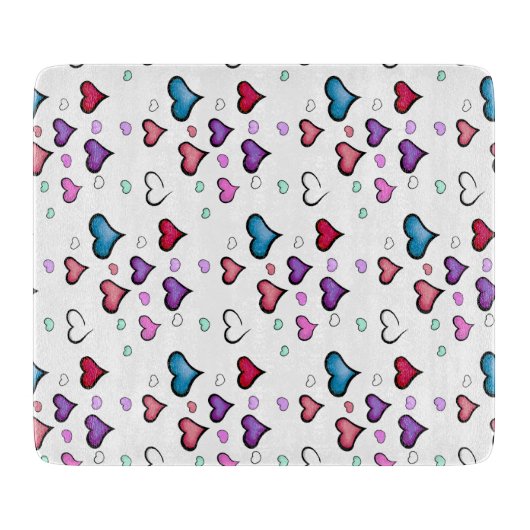 Valentinstag Herzkantine Schneidebrett (Vorderseite)