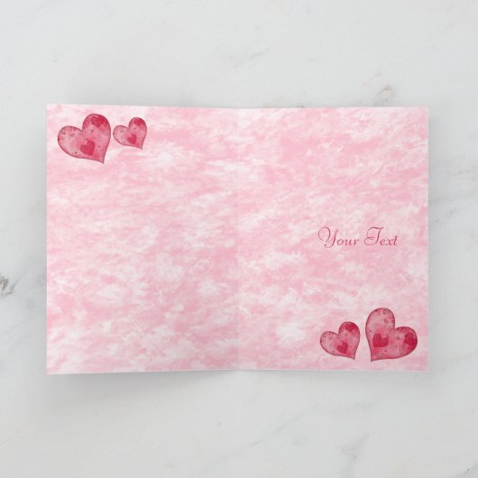 Valentinstag-Herzkarte Feiertagskarte (Innenseite)