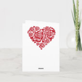 Valentinstag Herzkarte für Ihren Lover Karte (Rückseite)