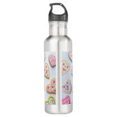 Valentinstag Herzkekse Edelstahlflasche (Rückseite)