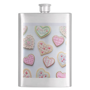 Valentinstag Herzkekse Flachmann