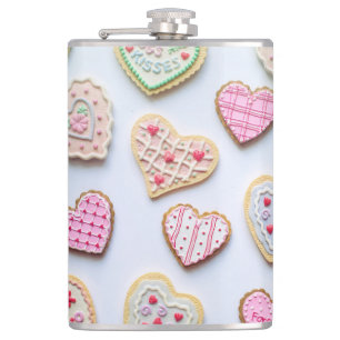 Valentinstag Herzkekse Flachmann