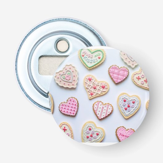 Valentinstag Herzkekse Flaschenöffner (Vorderseite)