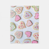 Valentinstag Herzkekse Fleecedecke (Vorderseite)
