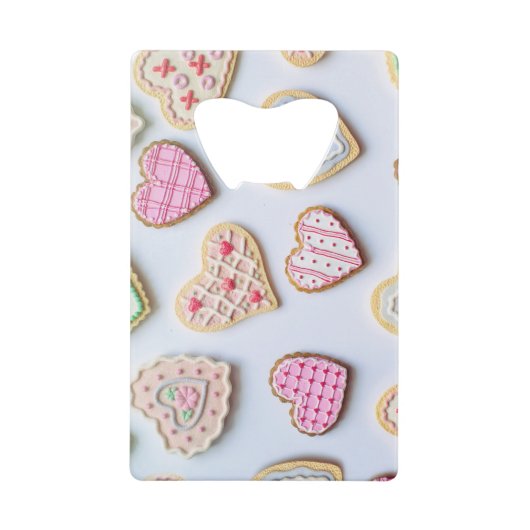 Valentinstag Herzkekse Geldbeutel Flaschenöffner (Vorderseite)