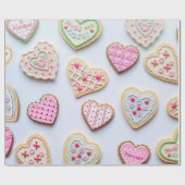 Valentinstag Herzkekse Geschenkpapier (Flach)