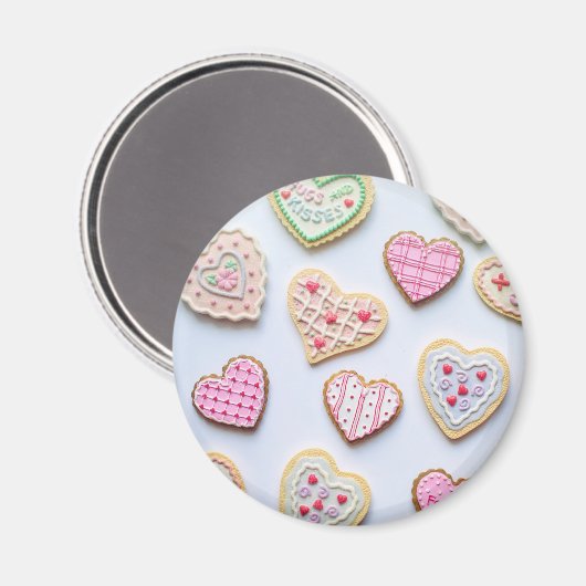 Valentinstag Herzkekse Magnet (Vorderseite/Rückseite)