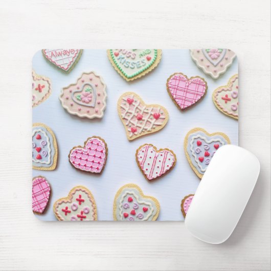Valentinstag Herzkekse Mousepad (Mit Mouse)