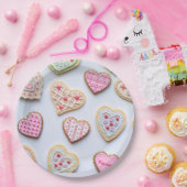 Valentinstag Herzkekse Pappteller (Party)