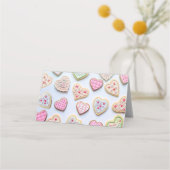 Valentinstag Herzkekse Platzkarte (Rückseite)