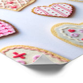 Valentinstag Herzkekse Poster (Ecke)
