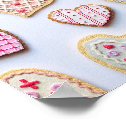 Valentinstag Herzkekse Poster (Ecke)