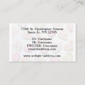 Valentinstag Herzkekse Visitenkarte (Rückseite)