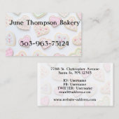 Valentinstag Herzkekse Visitenkarte (Vorne/Hinten)