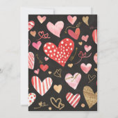 Valentinstag Herzkhalskarte Rosa Einladung (Rückseite)