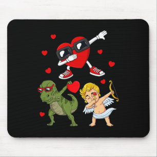 Valentinstag Herzklopfen und Spaß an der Puppe Mousepad