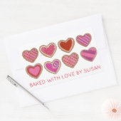 Valentinstag Herzkrümelkekse, gebacken von Rechteckiger Aufkleber (Umschlag)