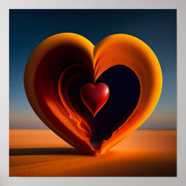 Valentinstag Herzleuchten Helle Personalisiert P Poster