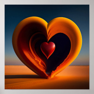 Valentinstag Herzleuchten Helle Personalisiert P Poster