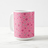 Valentinstag Herzmuster Kaffeetasse (Vorderseite Links)