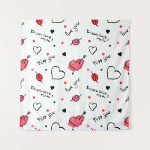 Valentinstag-Herzpfeil nahtlos Wandteppich