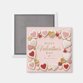 Valentinstag Herzrahmen mit Schichten Magnet (Vorderseite/Rückseite)