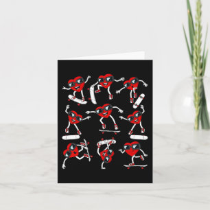 Valentinstag Herzrasen Skateboards Kinder Karte