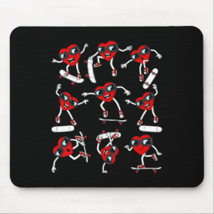 Valentinstag Herzrasen Skateboards Kinder Mousepad