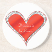 Valentinstag Herzschlag Untersetzer (Vorne)