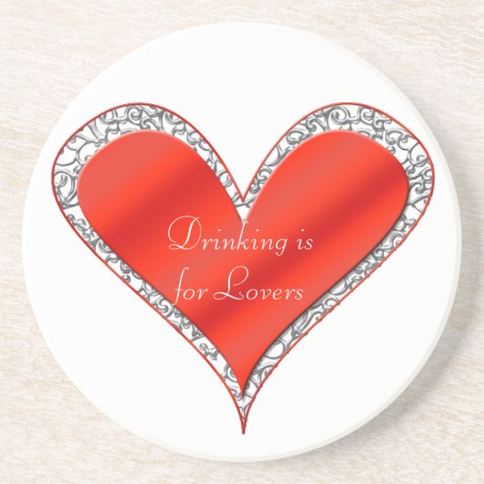 Valentinstag Herzschlag Untersetzer (Vorne)