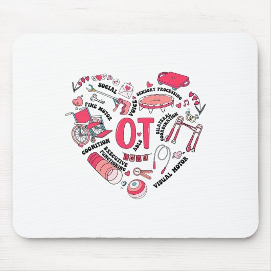Valentinstag Herztherapeut Mousepad (Vorne)