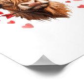 Valentinstag Highland Cow Funny Hearts Valentine Poster (Ecke)