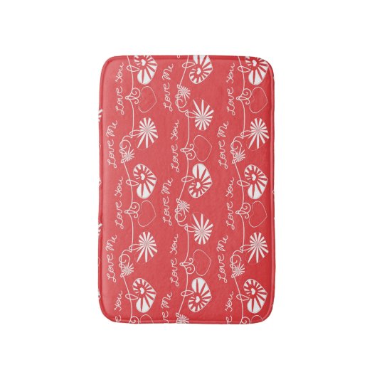 Valentinstag-Hintergrund Badematte (Vorderseite Vertikal)