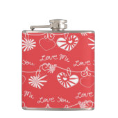 Valentinstag-Hintergrund Flachmann (Vorderseite)