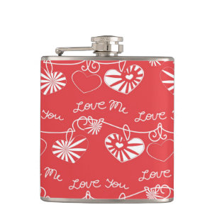 Valentinstag-Hintergrund Flachmann