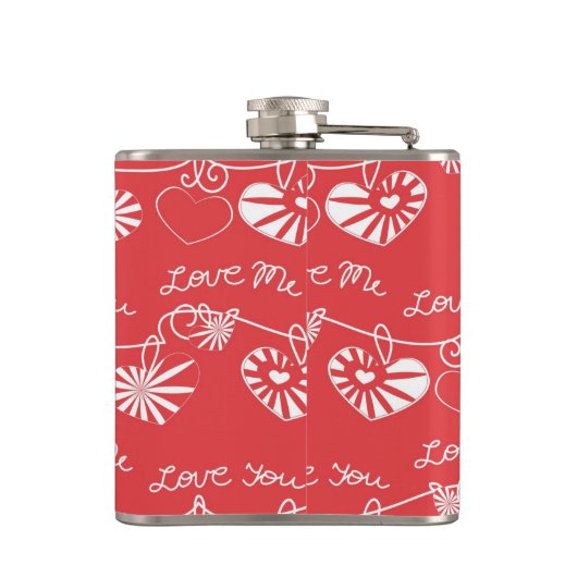 Valentinstag-Hintergrund Flachmann (Rückseite)