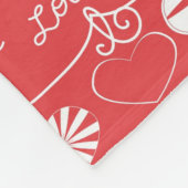 Valentinstag-Hintergrund Fleecedecke (Ecke)