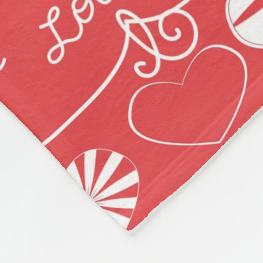 Valentinstag-Hintergrund Fleecedecke (Ecke)