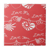 Valentinstag-Hintergrund Fliese (Vorderseite)