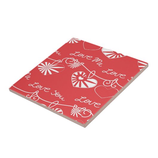 Valentinstag-Hintergrund Fliese (Seite)