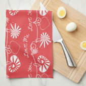 Valentinstag-Hintergrund Geschirrtuch (Viertel Falte)